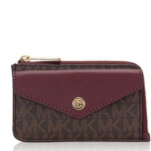 Michael Kors small corner zip card case